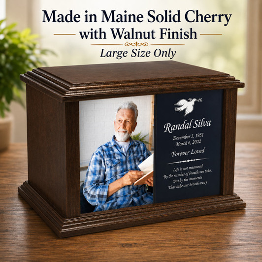 Military Eternal Reflections Wood Cremation Urn